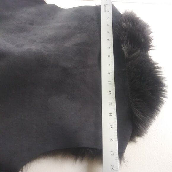 Jennifer Lopez black faux suede faux fur women's size XL vest - Picture 11 of 13